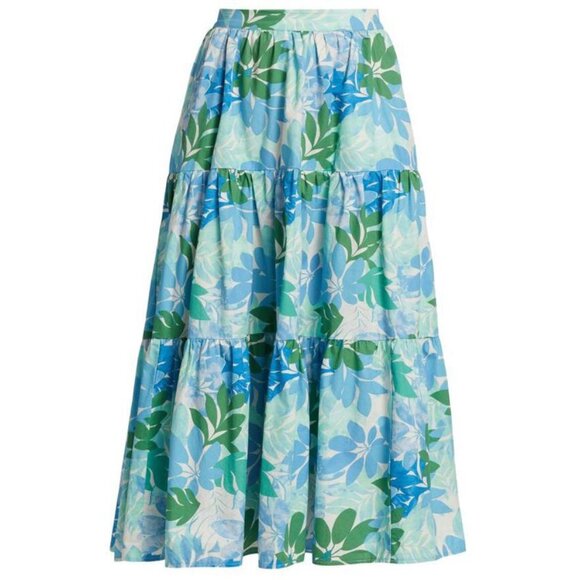 Xirena Angeline Tiered Maxi Skirt in Blue Sails - Size Large - Picture 5 of 5